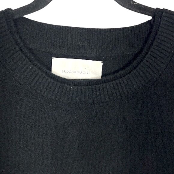 Brochu Walker Ebella Looker Layered Sweater Dress Black / White Medium Pre-Loved - Picture 3 of 5